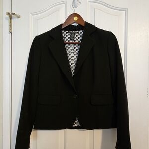 Black Pierre Cardin One Button Blazer Sz. 6p